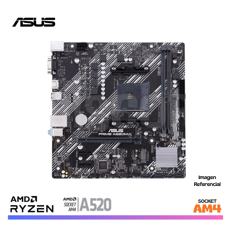 MAINBOARD ASUS PRIME PRIME A520M-K AM4 AMD - Imagen 2