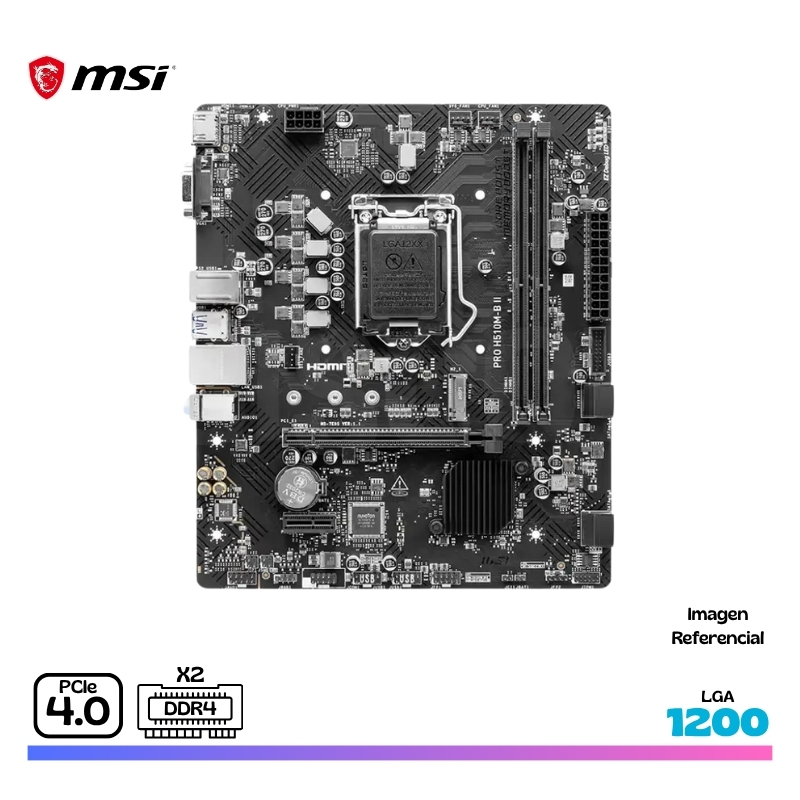 MAINBOARD MSI PRO H510M-B II, LGA 1200 - Imagen 2