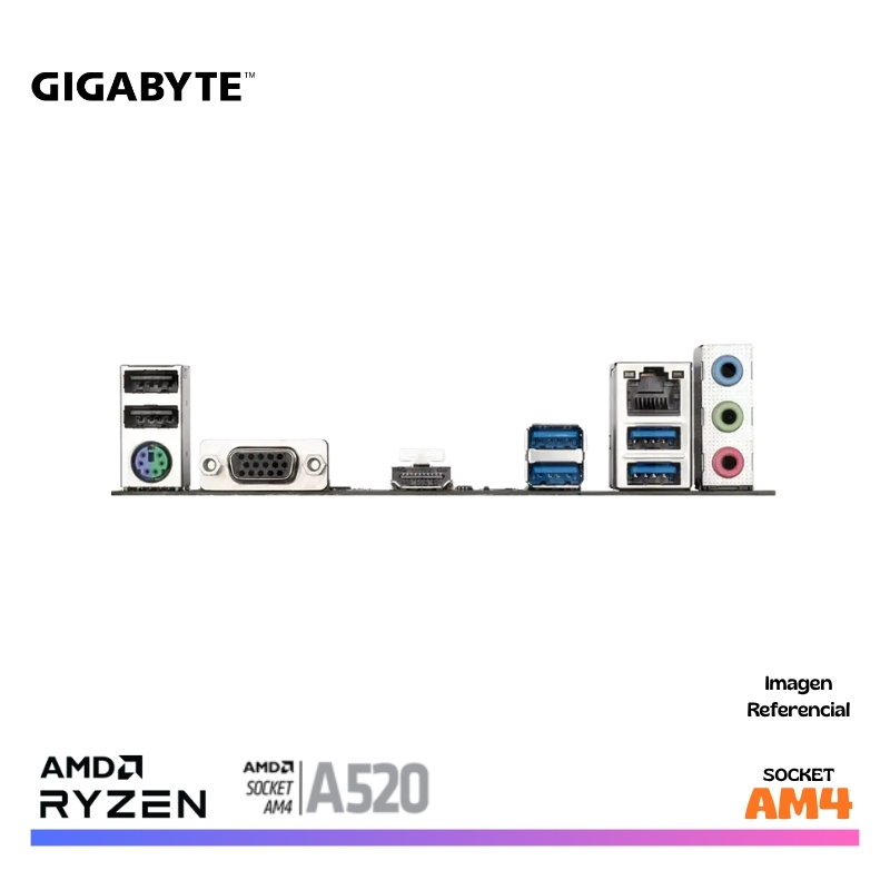 MAINBOARD GIGABYTE A520M K V2, AM4, AMD - Imagen 3