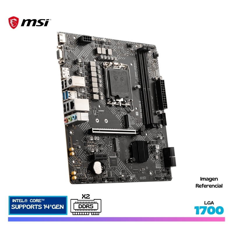 MAINBOARD MSI PRO H610M-G, DDR5, LGA 1700 - Imagen 3
