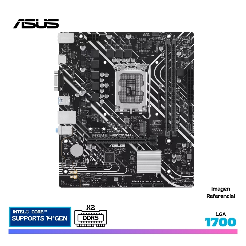 MAINBOARD ASUS PRIME H610M-K, DDR5, LGA 1700 - Imagen 2