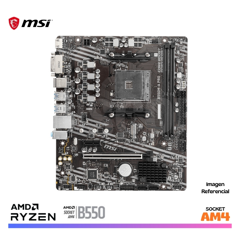 MAINBOARD MSI B550M-A PRO, AM4, AMD - Imagen 2