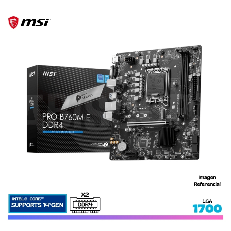 MAINBOARD MSI PRO B760M-E DDR4, LGA 1700