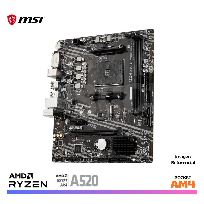 MAINBOARD MSI A520M-A-PRO, AM4 AMD - Imagen 4