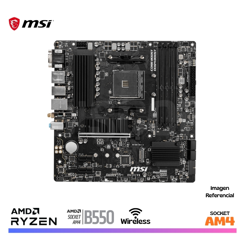 MAINBOARD MSI B550 PRO VDH WIFI, AM4, AMD. - Imagen 2