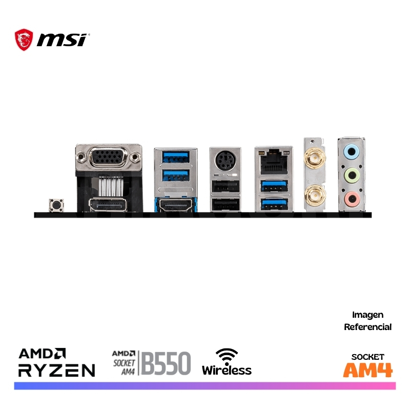 MAINBOARD MSI B550 PRO VDH WIFI, AM4, AMD. - Imagen 4