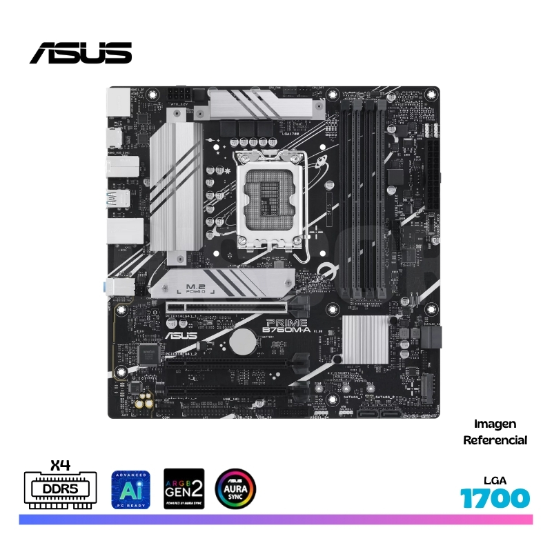 MAINBOARD ASUS PRIME B760M-A-CSM, DDR5, LGA 1700 - Imagen 2