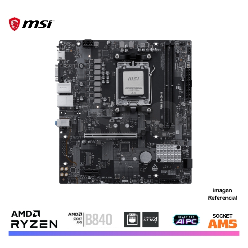 MAINBOARD MSI PRO B840M-B, DDR5, AM5, AMD - Imagen 2